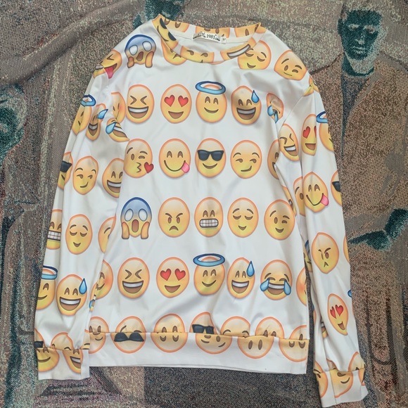 linzi yong 1981 Tops - Emoji long sleeve sweatshirt